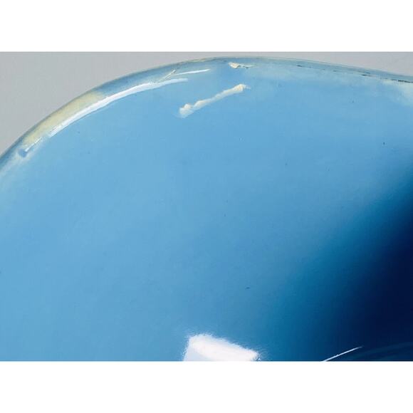 Vintage MARCREST STONEWARE Oval Divided Serving Bowl Blue 10.5 by 8” CLEAN - Picture 7 of 7